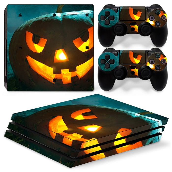 Halloween Pumpkin PS4 Pro Console Skins PS4 Pro Console Skins