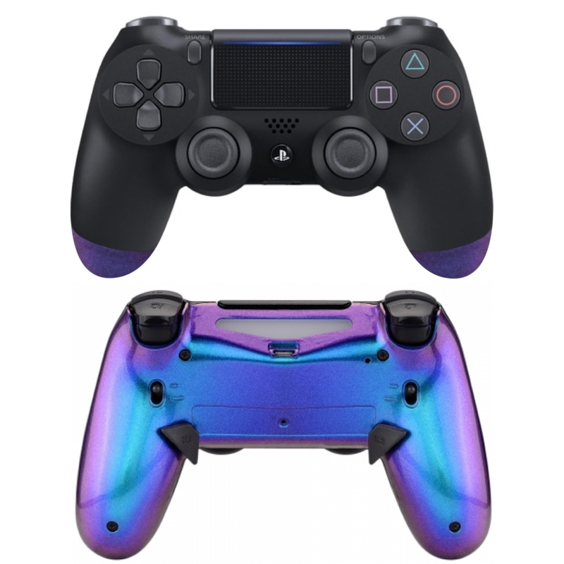purple and black ps4 controller