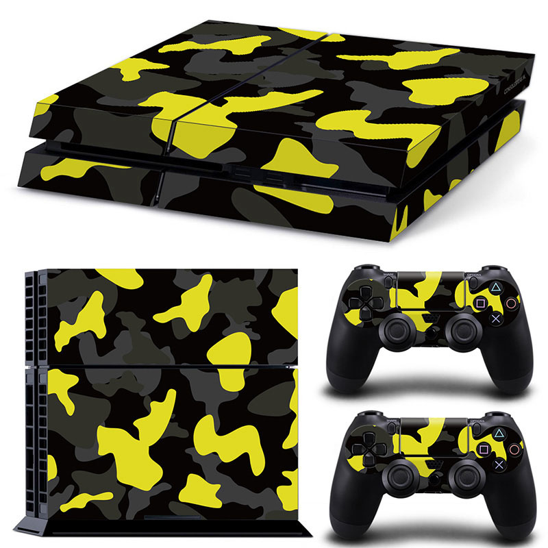 black and yellow ps4 controller