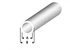 hol profiel rond transparant wit 423-53