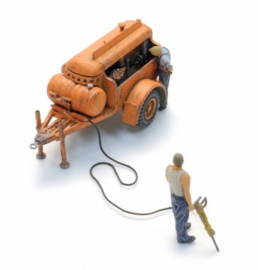 387.611 Compressor aanhanger, luchthamer, 2 figuren HO 1:87