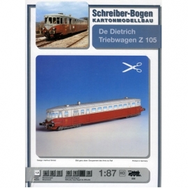 Bouwplaat SB 558   Treinstel De Dietrich