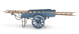 387.24-BL Ladderwagen blauw HO 1:87