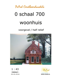 bouwplaat schaal O 700 woonhuis half relief 1:43