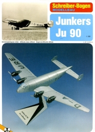 Bouwplaat SB 71401   Vliegtuig Ju 90
