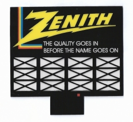 Reclamebord 44-0452   Zenith TV HO