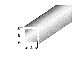 hol profiel vierkant transparant wit 431-53