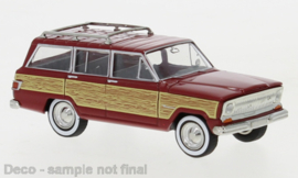 BRE 19872 Jeep Wagoneer B, rood Woody 1:87