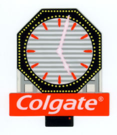 Reclamebord 44-3252  Colgate Clock HO