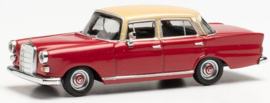 H430739 Mercedes Benz 200 Heckflosse rood/creme 1:87