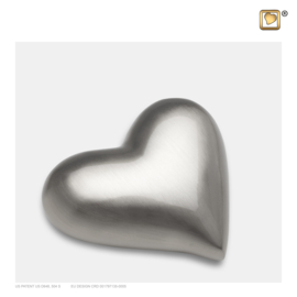 K601 Heart Keepsake Urn Bru Pewter,0,05 liter,  LoveUrns