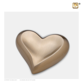 K616 Heart Keepsake Urn Bru Gold, 0,04 liter,  LoveUrns