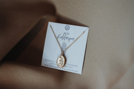 Geboortebloem ketting Juli - goud