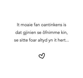 forex tegel Friese tekst, It moaie fan oantinkens...