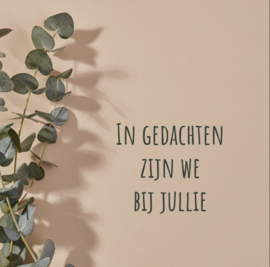 In gedachten zijn we bij jullie - kadolabel