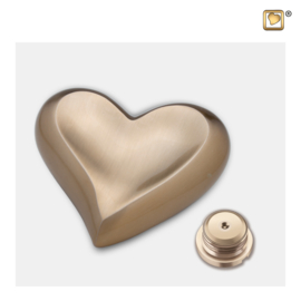 K616 Heart Keepsake Urn Bru Gold, 0,04 liter,  LoveUrns