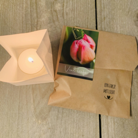 Candle bag -Veel liefs-   , zakje met licht