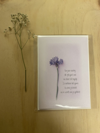 Een jaar voorbij - paarse bloem