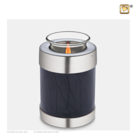 T523, Tealight Urn, Pearl Midnight & Bru Pewter, 0.450 Liter, LoveUrns