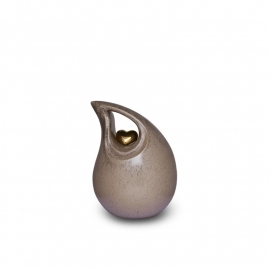 Urn druppel met hartje KU006 S