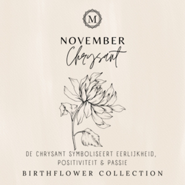 Geboortebloem ketting November - zilver