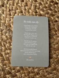 kaart Ik tink oan dy - DieuwkeDicht