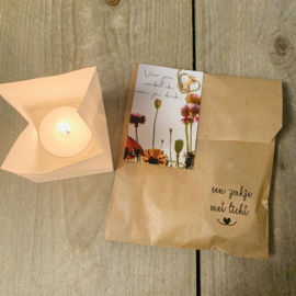 Candle bag -omdat ik aan je denk-  , zakje met licht