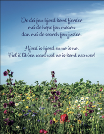 Tuinposter 50x65cm, de dei fan hjoed - Jan van der Meer
