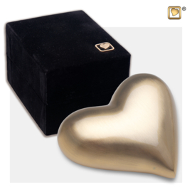 K600 Heart Keepsake Urn Bru Gold, 0,05 liter, LoveUrns