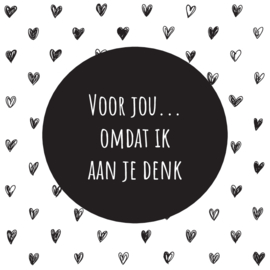 Voor jou...omdat ik aan je denk - kadolabel