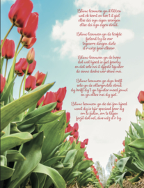 Tuinposter 50x65cm, bliuw leauwen...