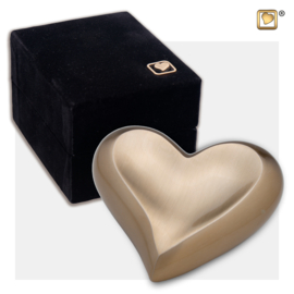 K616 Heart Keepsake Urn Bru Gold, 0,04 liter,  LoveUrns