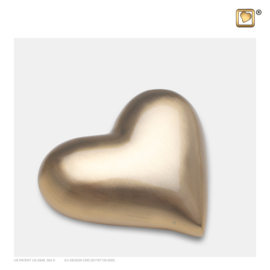 K600 Heart Keepsake Urn Bru Gold, 0,05 liter, LoveUrns
