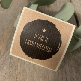 Kraft Stickers (5)  "ik zal je nooit vergeten"