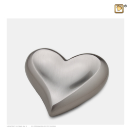 K617 Heart Keepsake Urn Bru Pewter, 0,04 liter,  LoveUrns