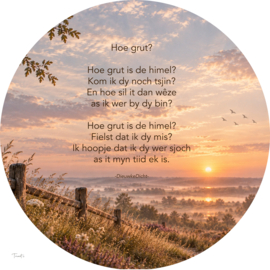 Hoe grut? - muurcirkel 30 cm