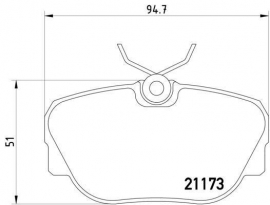 TMP Set Remblokken vooras BMW 3-serie E30