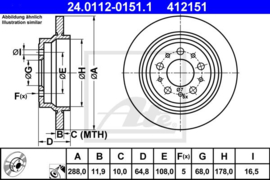 Remschijven set Volvo S60I/S80/V70/XC70/V70XC