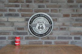 Metal sign States of Route 66