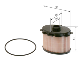 BOSCH 1 457 431 703 brandstoffilter Citroën | Fiat | Peugeot | Toyota