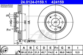 Remschijven set Volvo S40 v40   OEM M818027