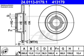 Remschijven set Audio 80(B4)/80 Avant (B4)