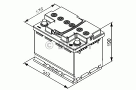 BOSCH S5A05 auto start-stop accu 12V 60Ah