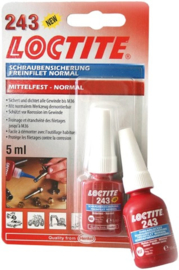 Loctite 243  schroefdraad Borgmiddel medium (blauw) 5ml