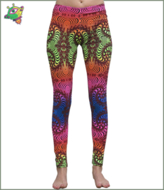 Rainbow fractal leggings