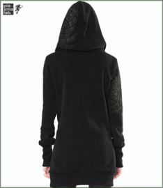 Lotus long hoodie black