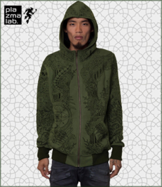 Persephone hooded vest dark olive