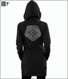 Infinity hood vest long black