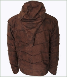 Panel jacket brown tie dye