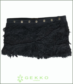 Goa Fringed wrap miniskirt black